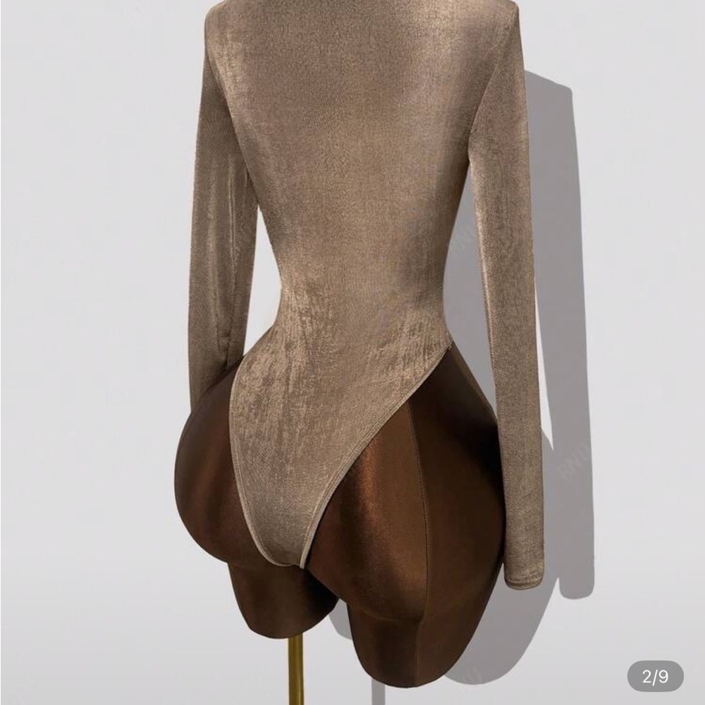 Metallic Long Sleeve Bodysuit